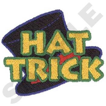 Hat Trick Machine Embroidery Design