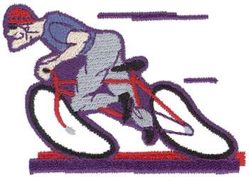 Cyclist Machine Embroidery Design