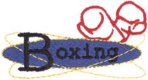 Picture of Boxing Logo Machine Embroidery Design