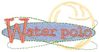 Water Polo Logo Machine Embroidery Design