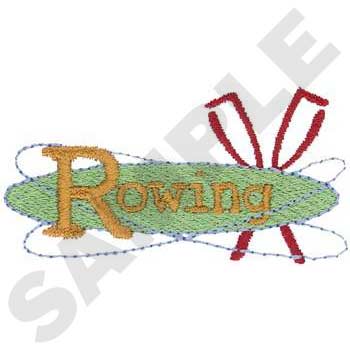 Rowing Logo Machine Embroidery Design