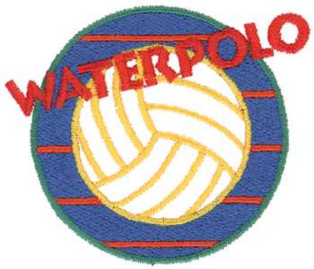 Picture of Water Polo Logo Machine Embroidery Design
