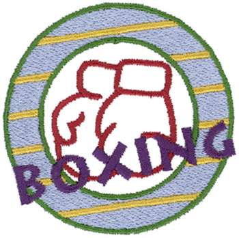 Boxing Logo Machine Embroidery Design