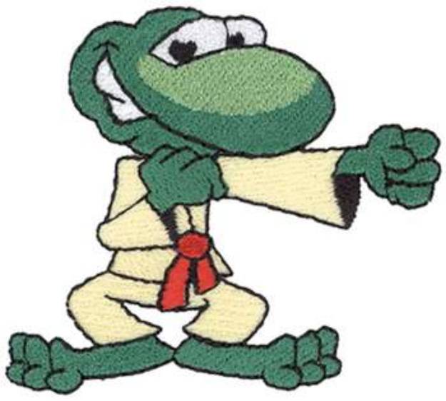 Picture of Martial Arts Frog Machine Embroidery Design