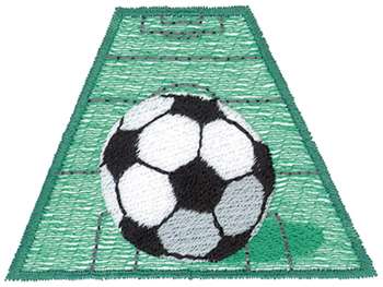 Soccer Field Machine Embroidery Design