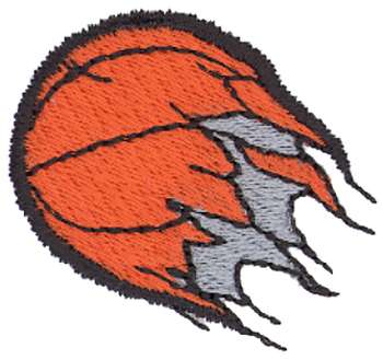 Shredded Basketball Machine Embroidery Design