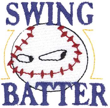 Swing Batter Machine Embroidery Design