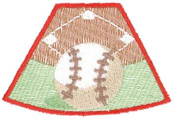 Softball Patch Machine Embroidery Design