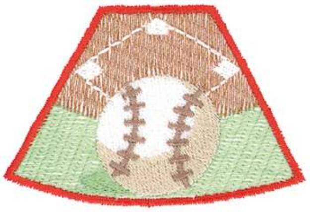 Picture of Softball Patch Machine Embroidery Design