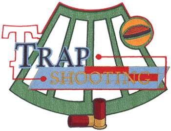 Trap Shooting Logo Machine Embroidery Design