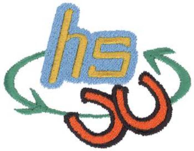 Picture of Horseshoes Logo Machine Embroidery Design