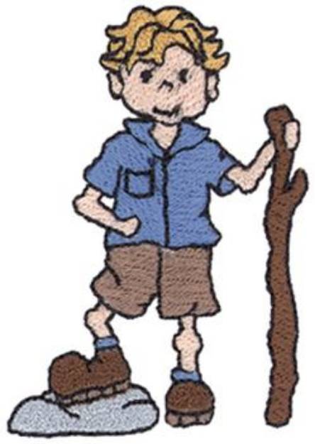 Picture of Hiker Boy Machine Embroidery Design