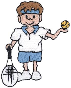 Tennis Boy Machine Embroidery Design