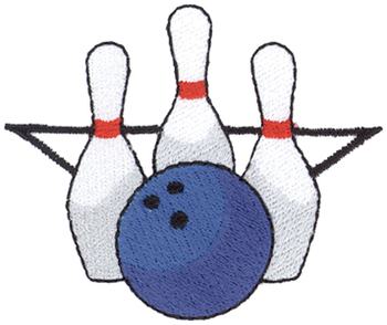 Bowling Logo Machine Embroidery Design