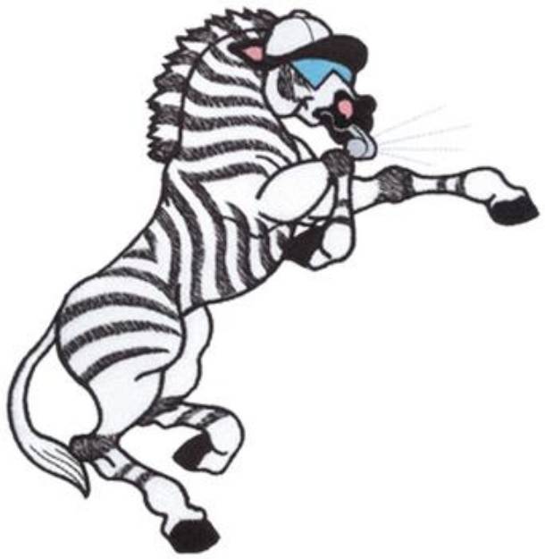 Picture of Zebra Referee Machine Embroidery Design