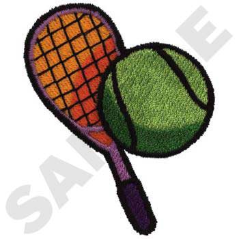 Tennis Equipment Machine Embroidery Design