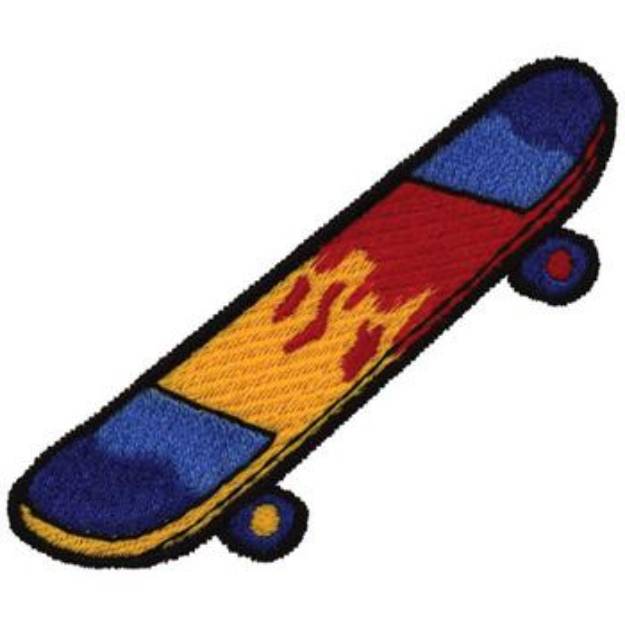 Picture of Skateboard Machine Embroidery Design
