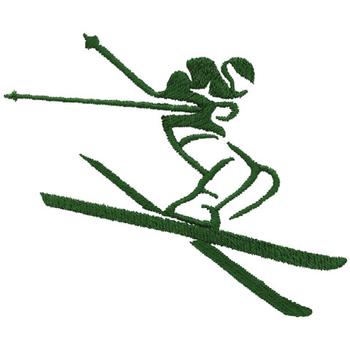 Snow Skier Machine Embroidery Design