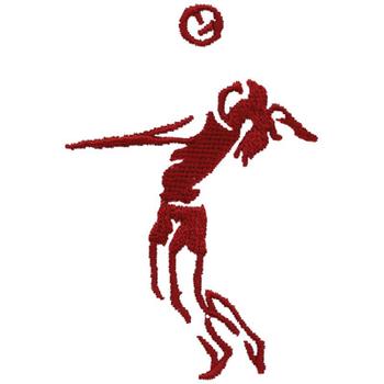 Volleyball Player Machine Embroidery Design