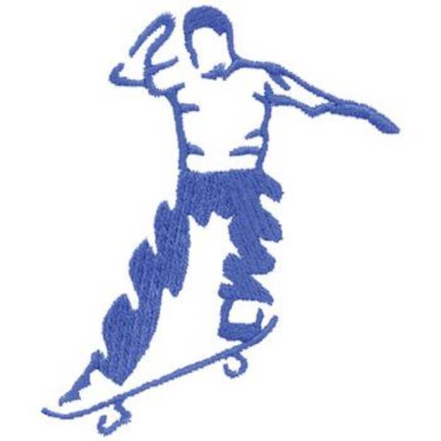 Picture of Skateboarder Machine Embroidery Design