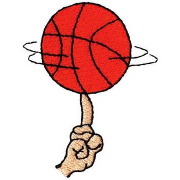 Picture of Spinning Basketball Machine Embroidery Design