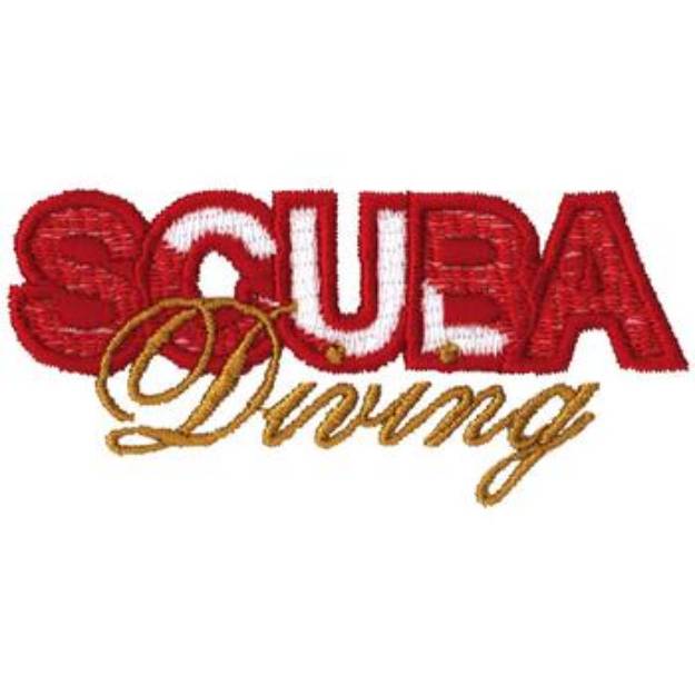 Picture of Scuba Diving Logo Machine Embroidery Design