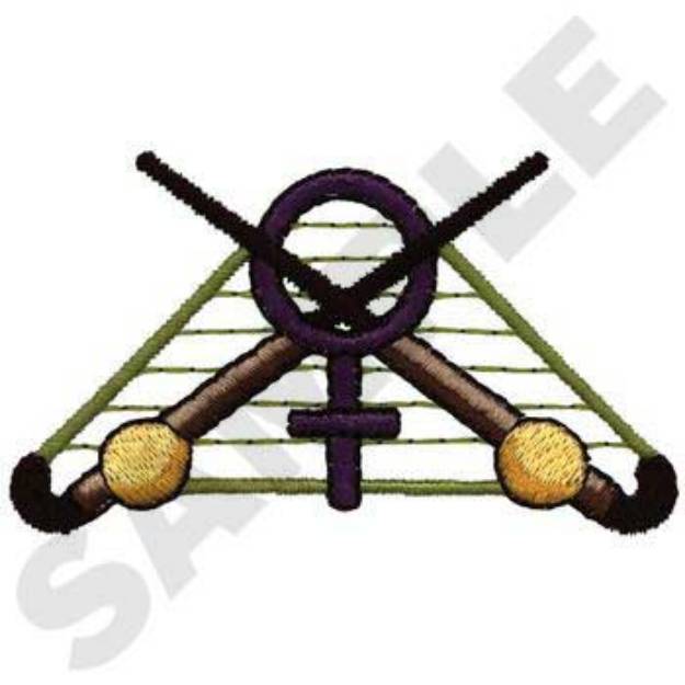 Picture of Womens Field Hockey Machine Embroidery Design