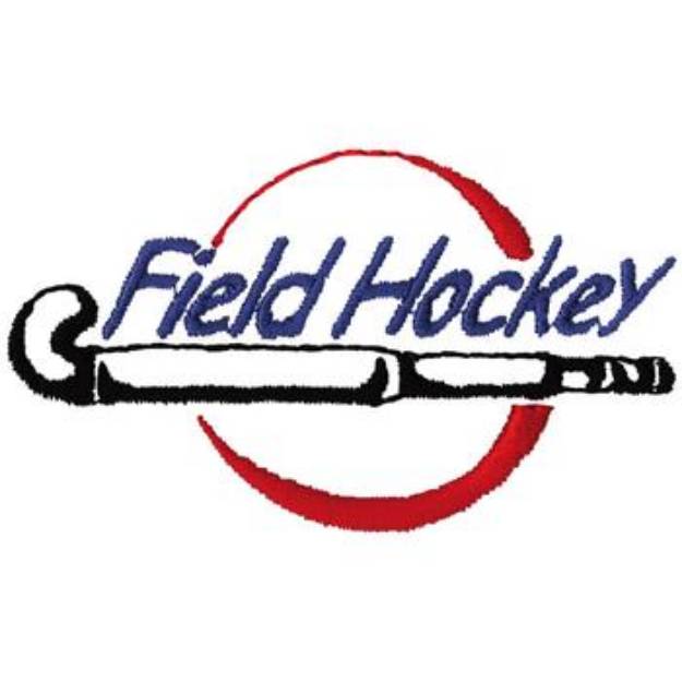 Picture of Field Hockey Logo Machine Embroidery Design
