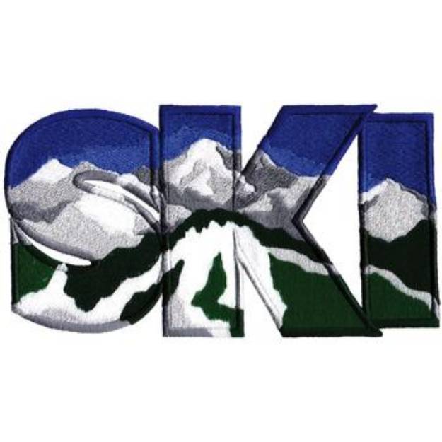 Picture of Ski Logo Machine Embroidery Design