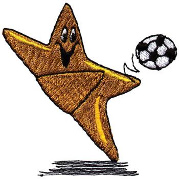 Soccer Star Machine Embroidery Design