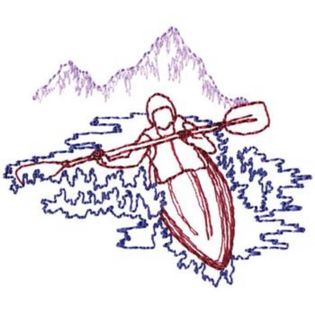 Picture of Kayaking Machine Embroidery Design