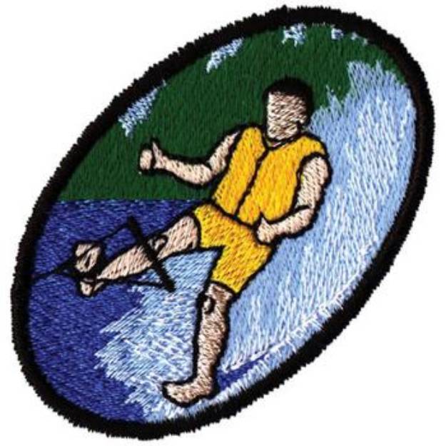 Picture of Barefoot Water Skier Machine Embroidery Design