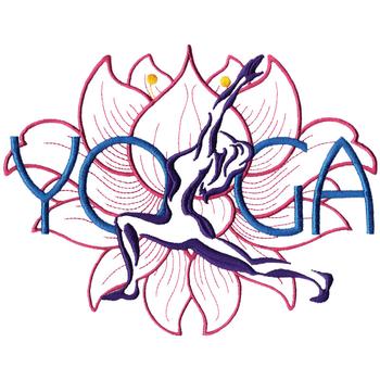 Lg Yoga Logo Machine Embroidery Design