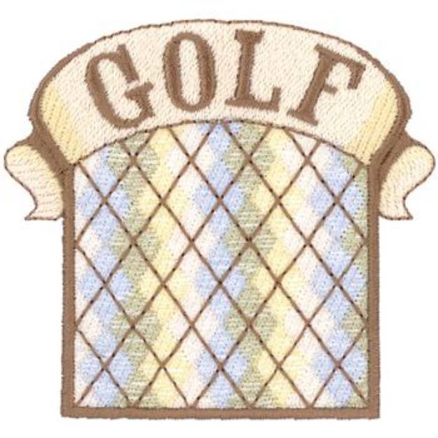 Picture of Square Golf Border Machine Embroidery Design