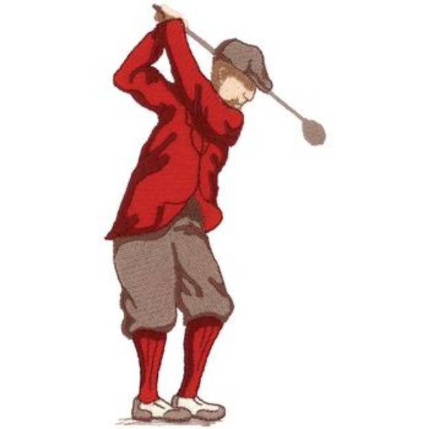Picture of Golfing Man Machine Embroidery Design