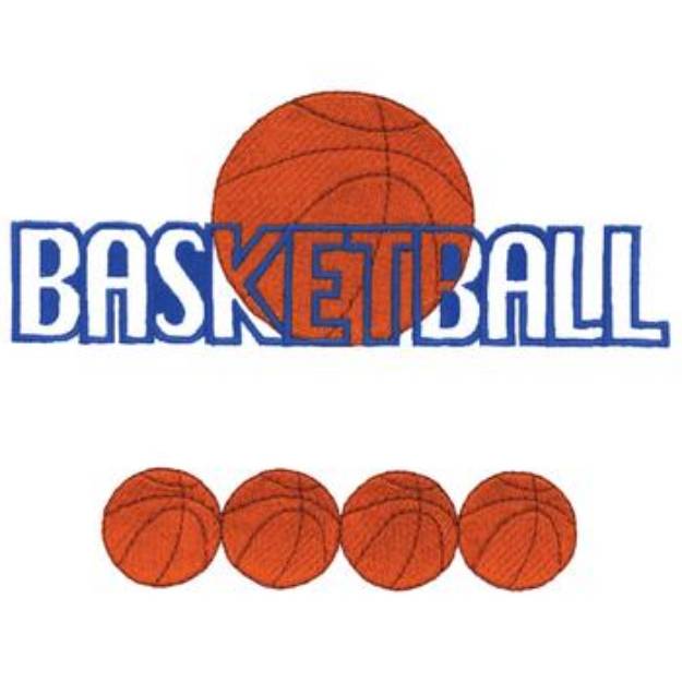 Picture of Basketball Name Drop Machine Embroidery Design