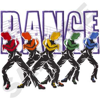 Dance Team Logo Machine Embroidery Design