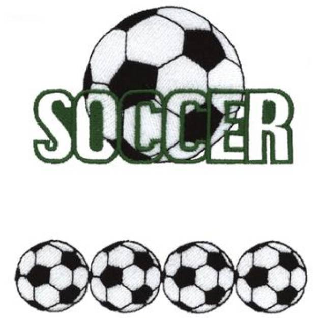 Picture of Soccer Name Drop Machine Embroidery Design