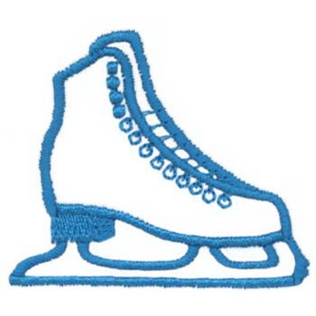 Picture of Skate Outline Machine Embroidery Design