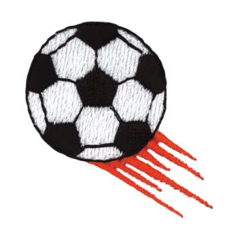 Flying Soccer Ball Machine Embroidery Design