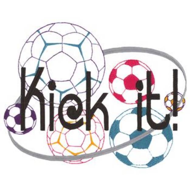 Picture of Kick It Machine Embroidery Design