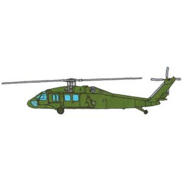 Picture of UH-60 Black Hawk Machine Embroidery Design