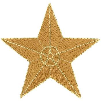 Bronze Star Machine Embroidery Design