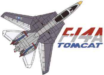 F-14 A Tomcat Machine Embroidery Design