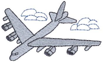 B-52 Bomber Machine Embroidery Design