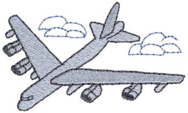 Picture of B-52 Bomber Machine Embroidery Design