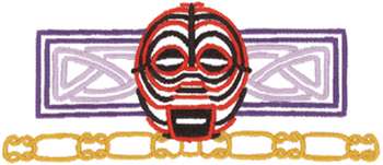 Tribal Mask Machine Embroidery Design