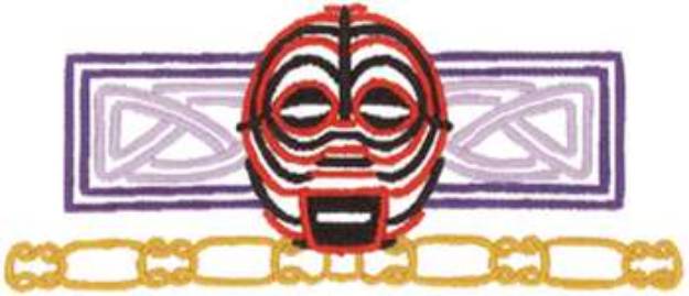 Picture of Tribal Mask Machine Embroidery Design