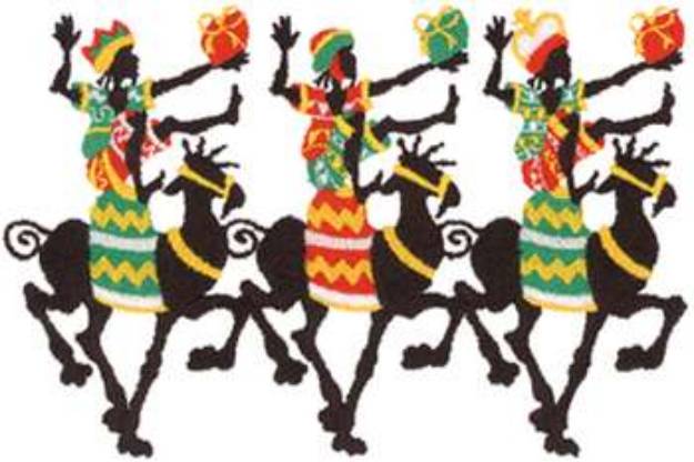 Picture of Three Wise Men Machine Embroidery Design