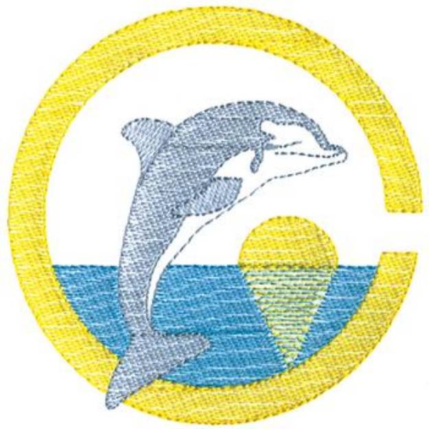 Picture of Large Dolphin Machine Embroidery Design